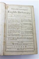 Lot 1124 - The Universal Etymological English Dictionary,...