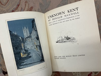 Lot 1789 - Donald Maxwell - A detective in Essex, modern quarter- calf binding, together with Unkown Kent and Unknown Essex by Maxwell and Essex by A. R. Hope Moncrief. (4)