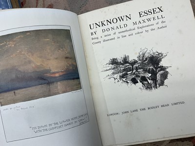 Lot 1789 - Donald Maxwell - A detective in Essex, modern quarter- calf binding, together with Unkown Kent and Unknown Essex by Maxwell and Essex by A. R. Hope Moncrief. (4)