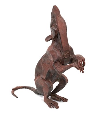Lot 860 - *Sophie Dickens (b. 1966) wood, steel and resin sculpture, Rat, circa 2014