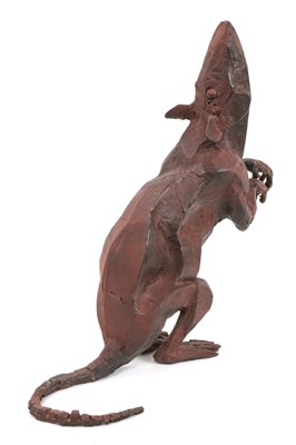 Lot 860 - *Sophie Dickens (b. 1966) wood, steel and resin sculpture, Rat, circa 2014