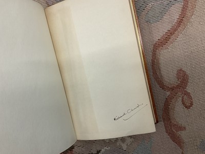 Lot 1694 - Richard Church - The Glance Backwards, illustrated by Robert Austin, edition limited to 750, in fine Sangorski and Sutcliffe binding, appears to be signed by Richard Church, together with Wheels...