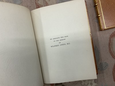 Lot 1694 - Richard Church - The Glance Backwards, illustrated by Robert Austin, edition limited to 750, in fine Sangorski and Sutcliffe binding, appears to be signed by Richard Church, together with Wheels...