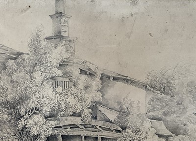 Lot 1318 - Richenda Cunningham, née Gurney (1782-1855) pencil drawing on stamped Bristol (Thomas) Creswick paper, ‘A Picardy Market’