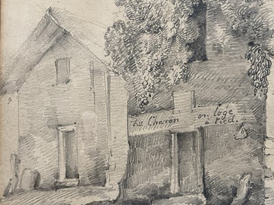 Lot 1318 - Richenda Cunningham, née Gurney (1782-1855) pencil drawing on stamped Bristol (Thomas) Creswick paper, ‘A Picardy Market’
