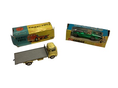 Lot 1881 - Corgi toys diecast including Surfing with BMC Mini Countryman No.485, No.s 454, 247, 357, 445, 438, 228, 222, 300 & Dinky Toys Aveling-Barford Diesel Roller, No.279 & Humber Hawk, No.165...