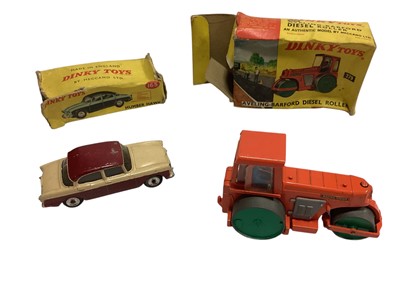 Lot 1881 - Corgi toys diecast including Surfing with BMC Mini Countryman No.485, No.s 454, 247, 357, 445, 438, 228, 222, 300 & Dinky Toys Aveling-Barford Diesel Roller, No.279 & Humber Hawk, No.165...