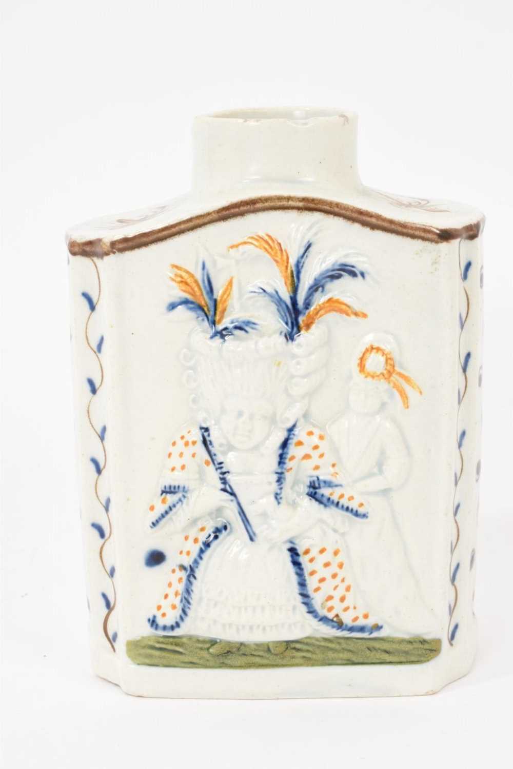 Lot 46 - Prattware tea caddy