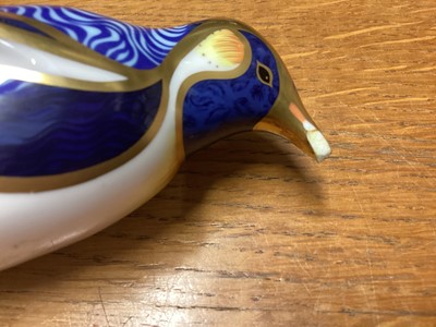 Lot 1207 - Four Royal Copenhagen animals together with a Royal Crown Derby paperweight and a dog (6)
