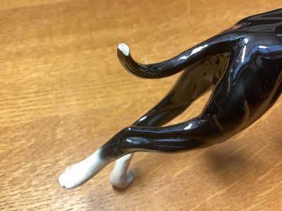 Lot 1207 - Four Royal Copenhagen animals together with a Royal Crown Derby paperweight and a dog (6)