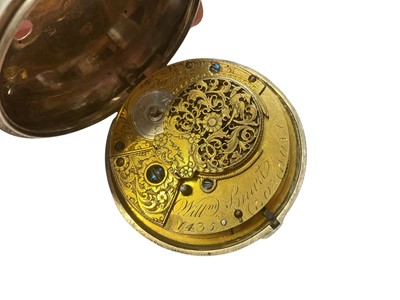 Lot 172 - Two Georgian silver pair cased pocket watches