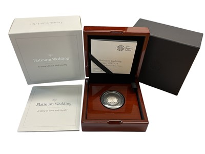 Lot 473 - G.B. - Royal Mint Platinum proof £25 coin commemorating Elizabeth II Platinum Wedding Anniversary 2017