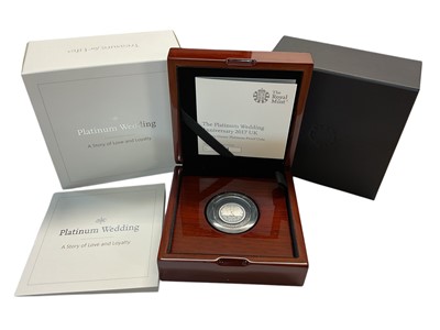 Lot 474 - G.B. - Royal Mint Platinum proof £25 coin commemorating Elizabeth II Platinum Wedding Anniversary 2017