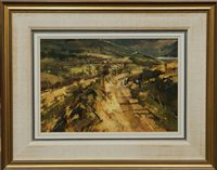 Lot 1229 - John McCombs (b. 1943), oil on board - Road to...