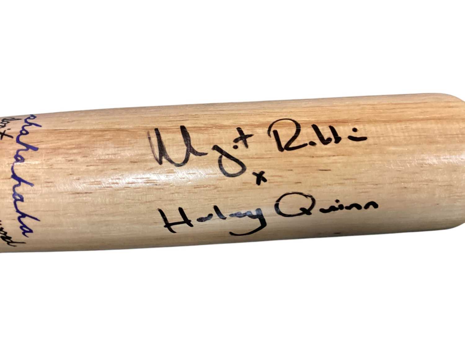 Lot 1915 - Harley Quinn signed baseball bat, "Margo Robbie x Harley Quin", in original box