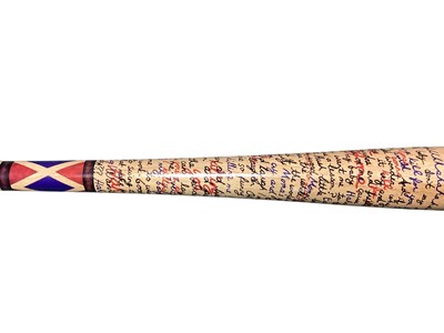 Lot 1915 - Harley Quinn signed baseball bat, "Margo Robbie x Harley Quin", in original box