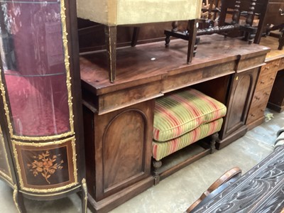 Lot 1246 - William IV mahogany twin pedestal sideboard