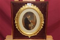 Lot 1235 - Late Victorian overpainted photograph - a...