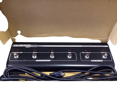 Lot 2310 - Marshall 6 way AVT Stage foot controller, Boss FS-5U Momentary foot switch (x2) & fender Mustang Micro headphone guitar amp (4)