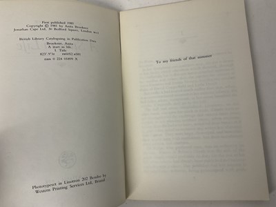 Lot 1399 - Anita Brookner - A start in Life, 1981 uncorrected proof copy, together with a loose leaf proof copy of the English translation of Violette Leduc - La Batarde. (2)