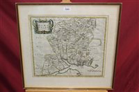 Lot 1243 - Antique engraved hand-coloured map of...