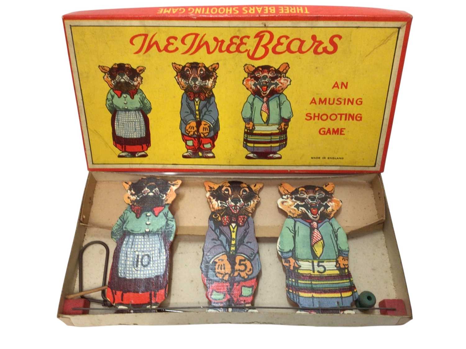 Lot 1945 - Vintage games including Blow Football, The Three Bears, "Ring 'em", boxed and others (1 box)