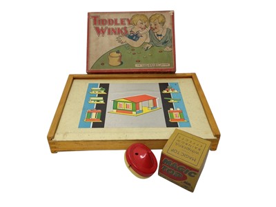 Lot 1945 - Vintage games including Blow Football, The Three Bears, "Ring 'em", boxed and others (1 box)