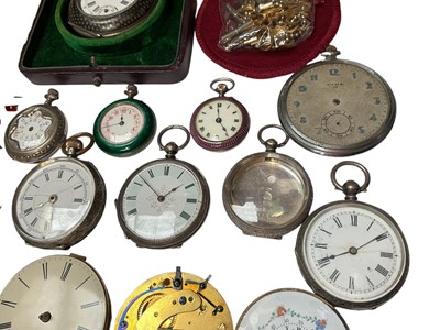 Lot 33 - Collection of antique and later pocket watches, mostly silver cased
