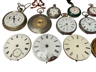 Lot 33 - Collection of antique and later pocket watches, mostly silver cased
