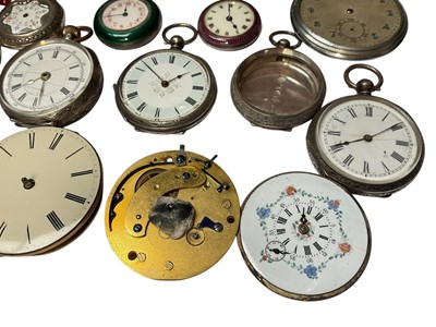 Lot 33 - Collection of antique and later pocket watches, mostly silver cased