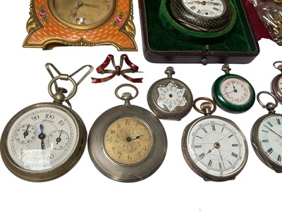 Lot 33 - Collection of antique and later pocket watches, mostly silver cased