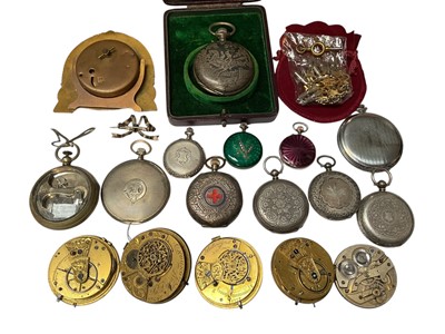 Lot 33 - Collection of antique and later pocket watches, mostly silver cased