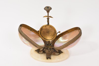 Lot 823 - Three 19th century novelty mother of pearl watch holders