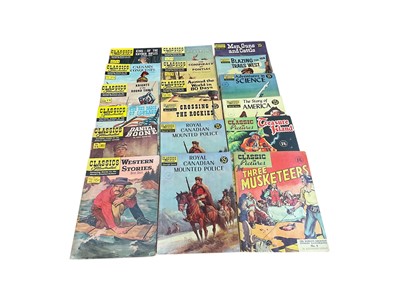 Lot 1636 - Box of Classics Illustrated comics together with a classic in pictures, ABC film review and others