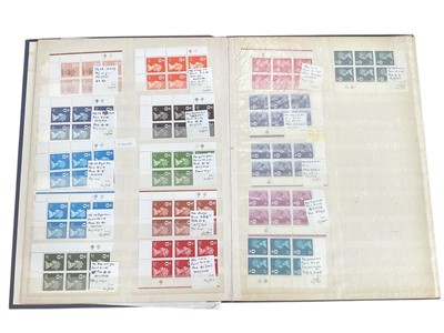 Lot 1493 - Stamps - GB selection of Machin Cylinder blocks mostly identified plus some regional and postage due, blocks all housed in 3 stock books