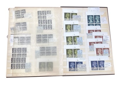 Lot 1493 - Stamps - GB selection of Machin Cylinder blocks mostly identified plus some regional and postage due, blocks all housed in 3 stock books