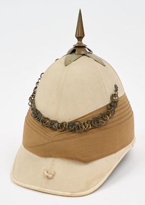 Lot 110 - Rare Victorian Calcutta Mounted Rifles Officer's Pith Helmet