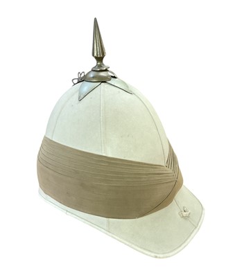 Lot 110 - Rare Victorian Calcutta Mounted Rifles Officer's Pith Helmet