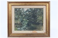 Lot 1281 - *Pamela Kay (b. 1939), oil on board - Stour at...