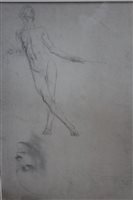 Lot 1290 - Manner of Augustus John (1878 - 1961), pencil...