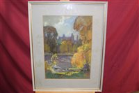 Lot 1297 - Leonard Richmond (1889 - 1965), pastel -...