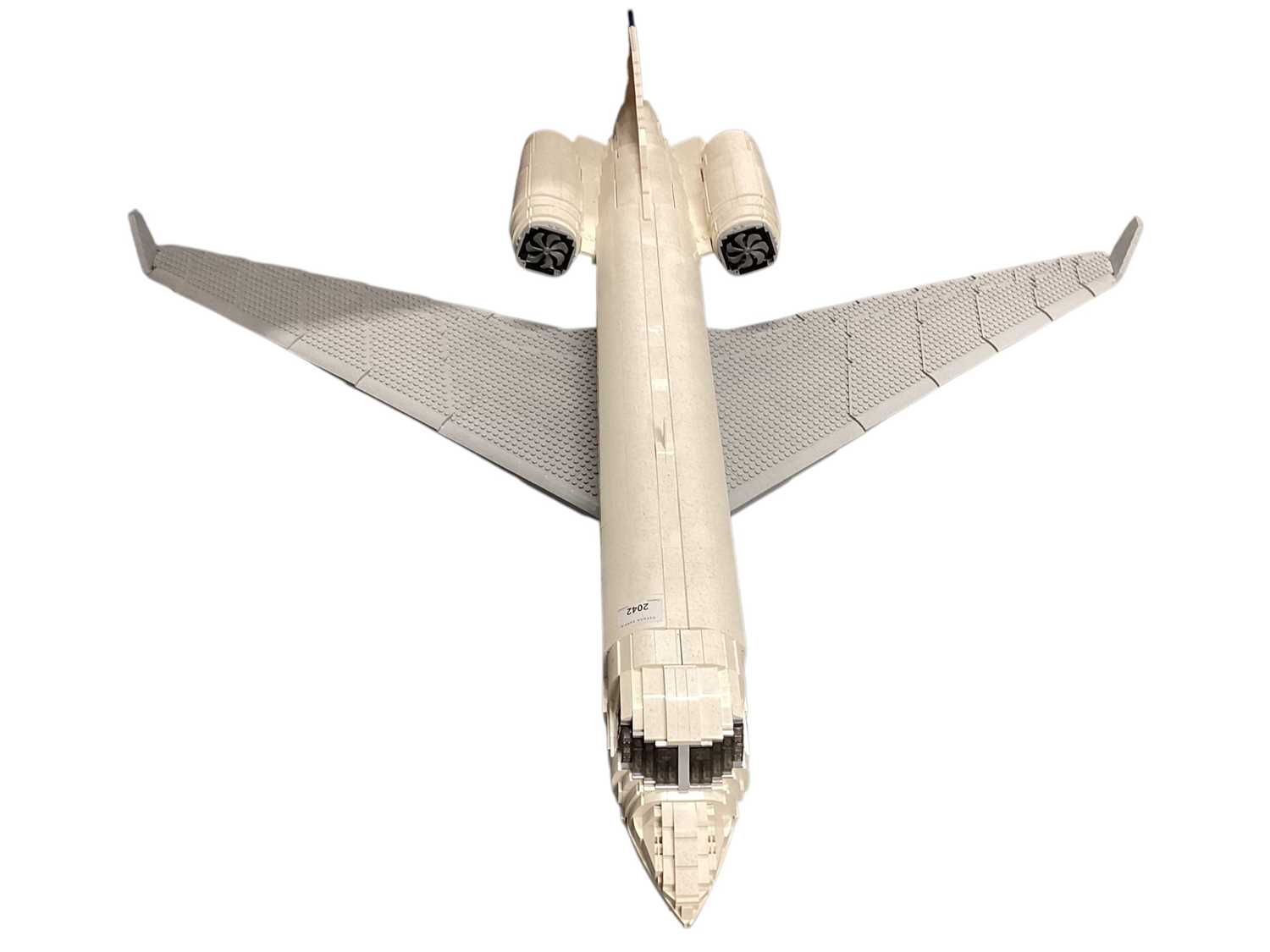 Lot 2042 - Large Lego commercial airliner on stand (1)