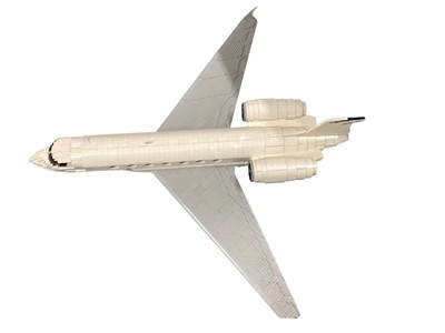 Lot 2042 - Large Lego commercial airliner on stand (1)