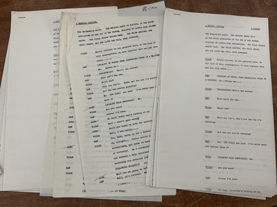 Lot Ten original scripts for television written by Ronnie Barker, writing under his pseudonym Gerald Wiley, many with hand annotations