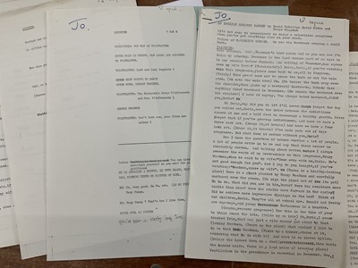 Lot Collection of fourteen comedy sketches written by the team of David McKellar, David Nobbs and Peter Vincent, variously annotated. Provenance: Josephine Tewson Collection.