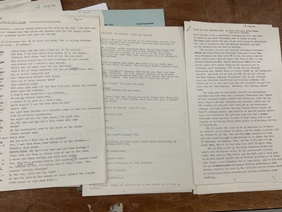 Lot Collection of fourteen comedy sketches written by the team of David McKellar, David Nobbs and Peter Vincent, variously annotated. Provenance: Josephine Tewson Collection.