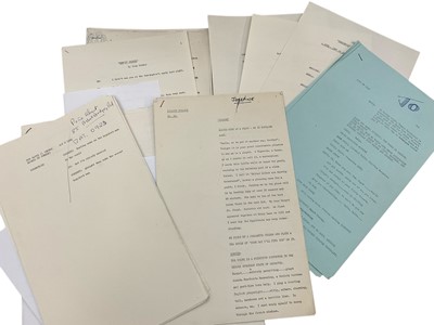 Lot Collect of scripts for quick comedy skits for Frost on Sunday, and other sketches for Frost and Corbett Follies, writers including Eric Idle, Barry Cryer, David Nobbs, Bob Block, Dick Vosburgh e...