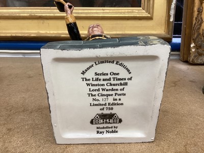 Lot 1243 - Four Manor Limited Editions The Life and Times of Winston Churchill modelled by Ray Noble - Knight of the Garter, The Politician, Winston the Artist and Lord Warden of The Cinque Ports