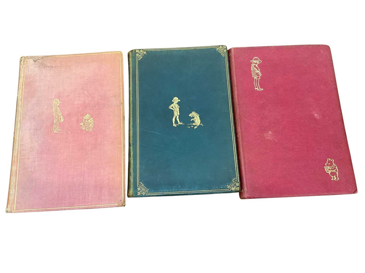 Lot 1619 - A. A. Milne - The House at Pooh Corner. London: Methuen & Co. Ltd., 1928. First edition, deluxe issue, together with two other Pooh books, including House at Pooh Corner, 1928 first edition....