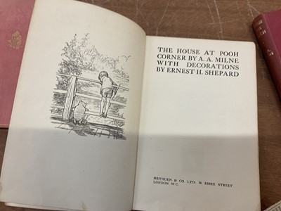 Lot 1619 - A. A. Milne - The House at Pooh Corner. London: Methuen & Co. Ltd., 1928. First edition, deluxe issue, together with two other Pooh books, including House at Pooh Corner, 1928 first edition....